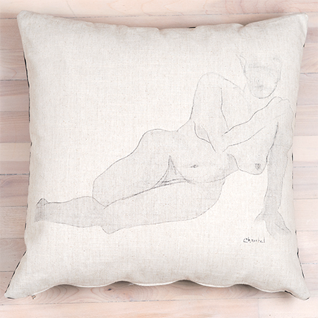 Shan decorative pillow made from linen and cotton
