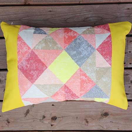Decorative graphic yellow pattern pillow style Sunny