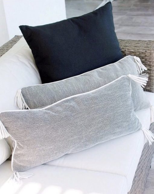 Black and white pillows for a contemporary look.