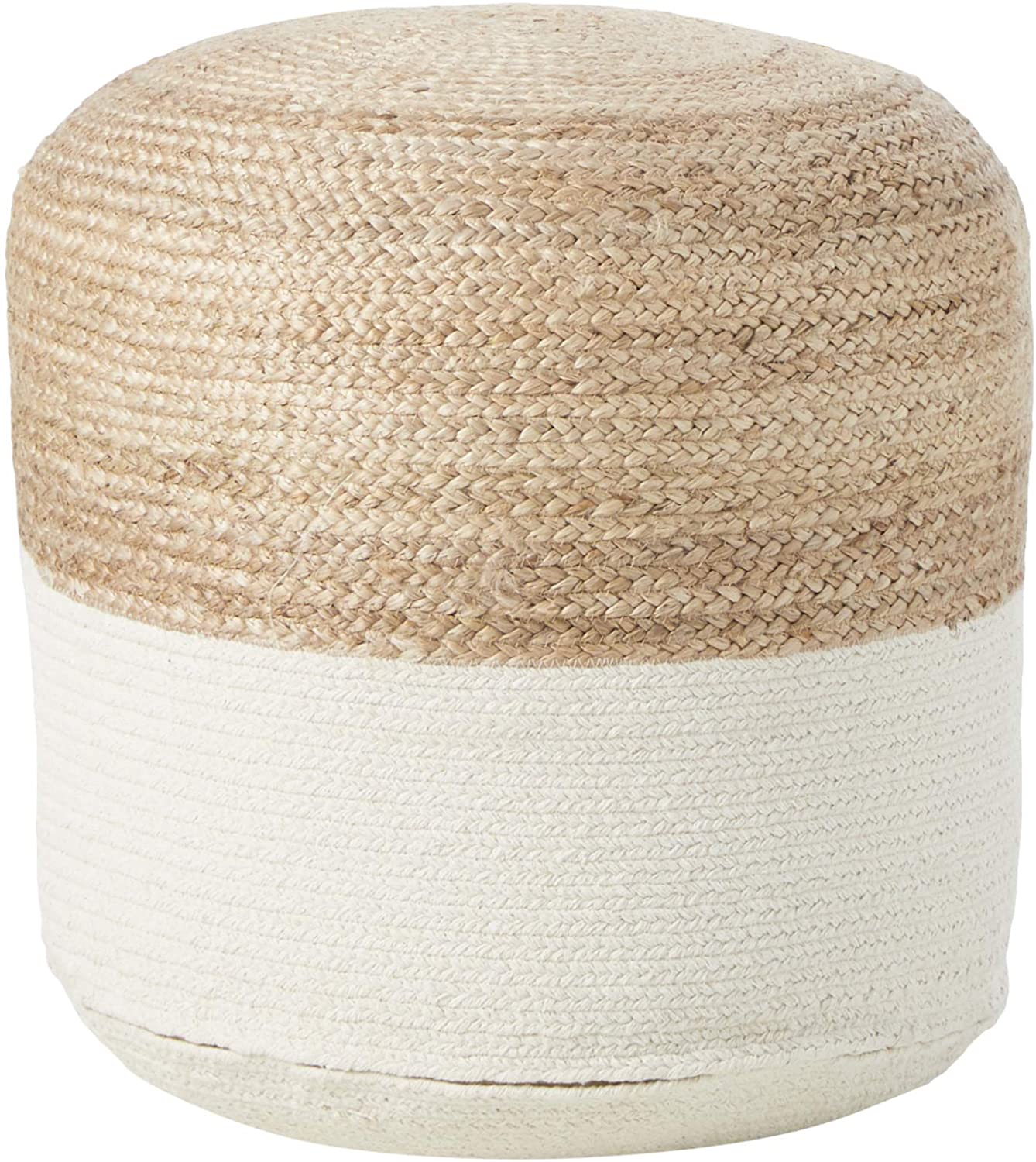 Pouf Jilian En Jute Et Coton Recyclé - D. 40 X H. 40 Cm, Déco Nature Et Bohème